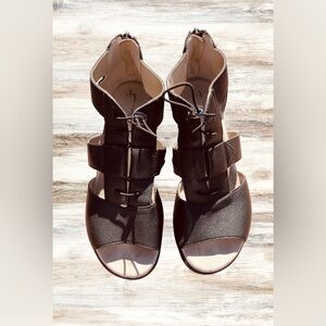 JBU Black Leather Sandals